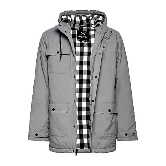 NEW Arctix Mens Uphill Utility Filled Parka Jacket sz small grey - Picture 2 of 4